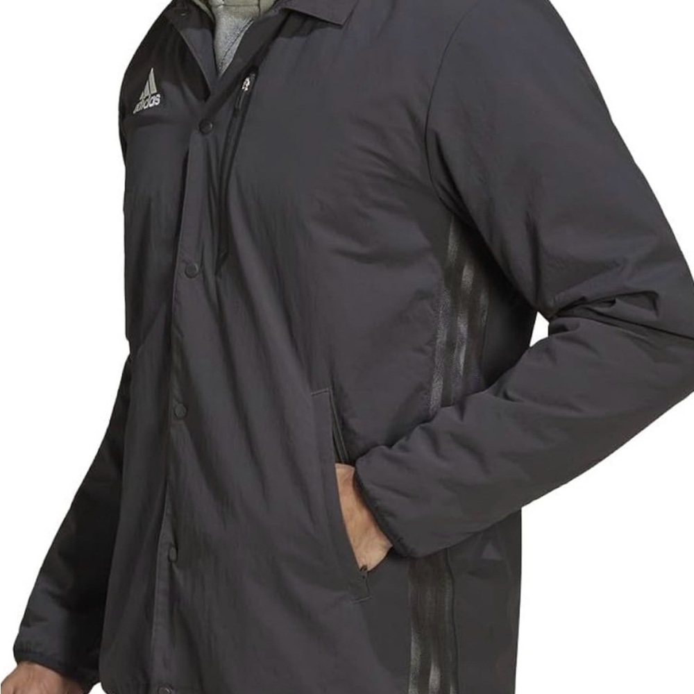 adidas Men's MLS Anthem Coat, Black, Medium